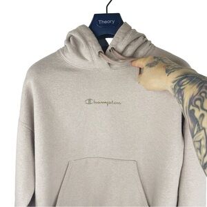 CHAMPION Women's Muted Pink/Lavender Hoodie with Champion Logo on Chest Size S